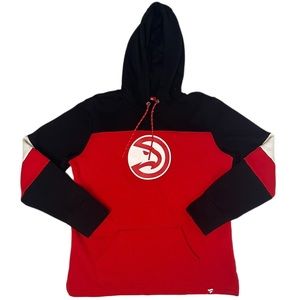 Atlanta hawks Fanatics NBA size large red black and white sweatshirt hoodie